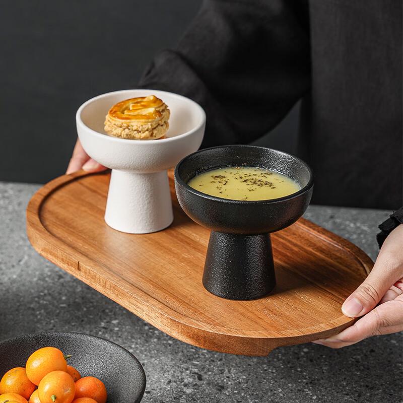 Nordic Ceramic High-Footed Dessert Plate