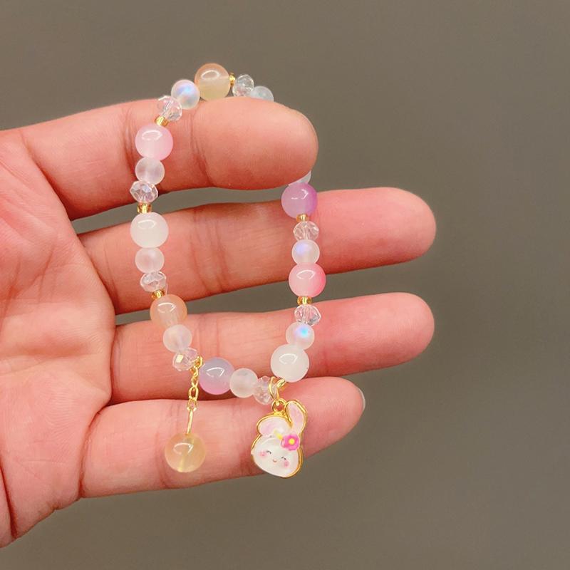 Cartoon Cute Sanrio  Bracelet Girls Kawaii Bracelet Creative Hello Kitty Beaded Bracelet Girl Gifts