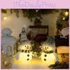 Christmas Snowman Decor With Led Lights And Knit Hat For Holiday Festivities