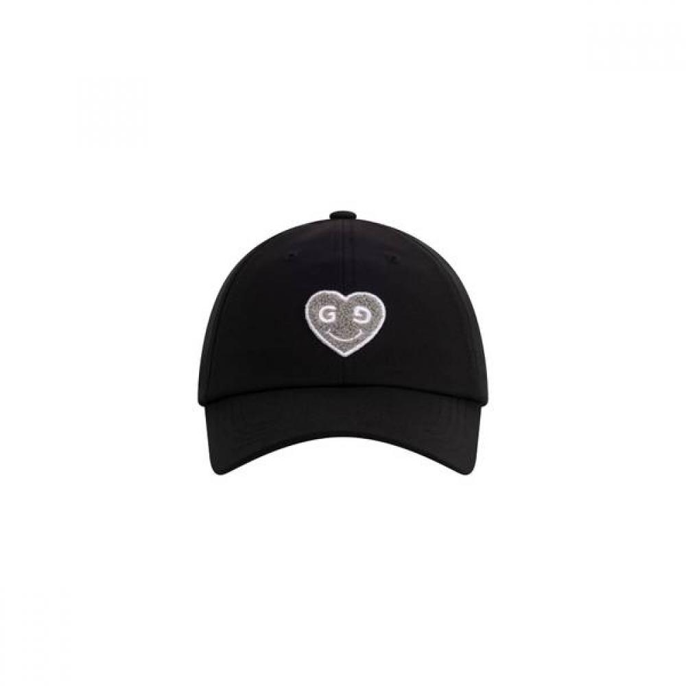 Goxo Black Woven Ballcap Smile Heart Single option