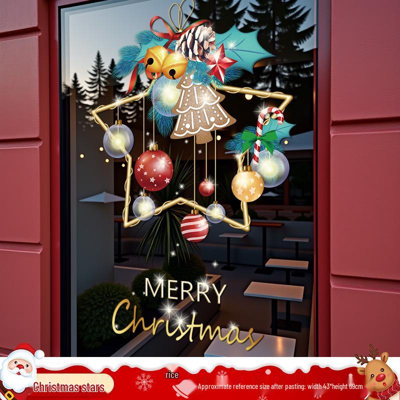 Santa Claus Window Cling Christmas Decoration Decal