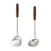 Stainless Steel Spatula Wood Handle Kitchen Stir Fry Spoon New Cooking Spatula  Kitchen Tools