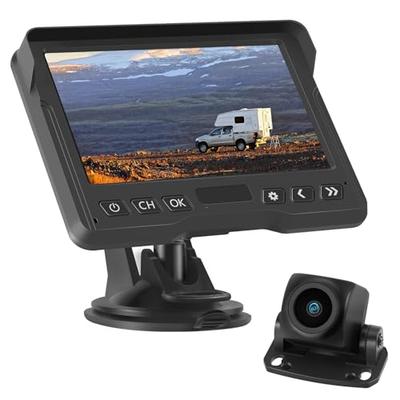 Tonowu T-01 AHD atpakaļskata kameras un monitora komplekts, aizmugures monitors, 5 collu IPS LCD panelis, pārslēdzams