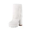 Scarpe da Donna Taglia Grande Invernali Testa Rotonda Moda - Comodi Stivaletti Corti Stile Martin Europeo e Americano