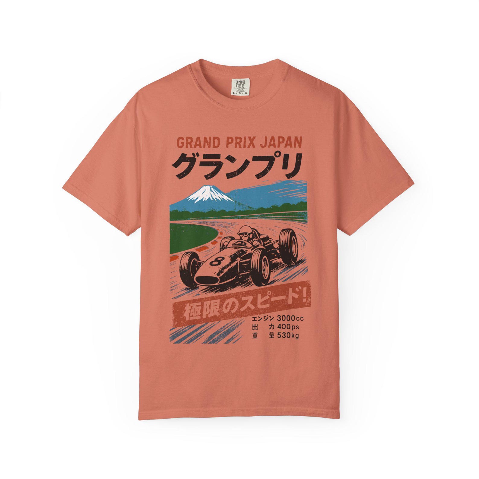 Vintage Grand Prix Japan Poster: 1960s F1 Racing, Mount Fuji Art XL