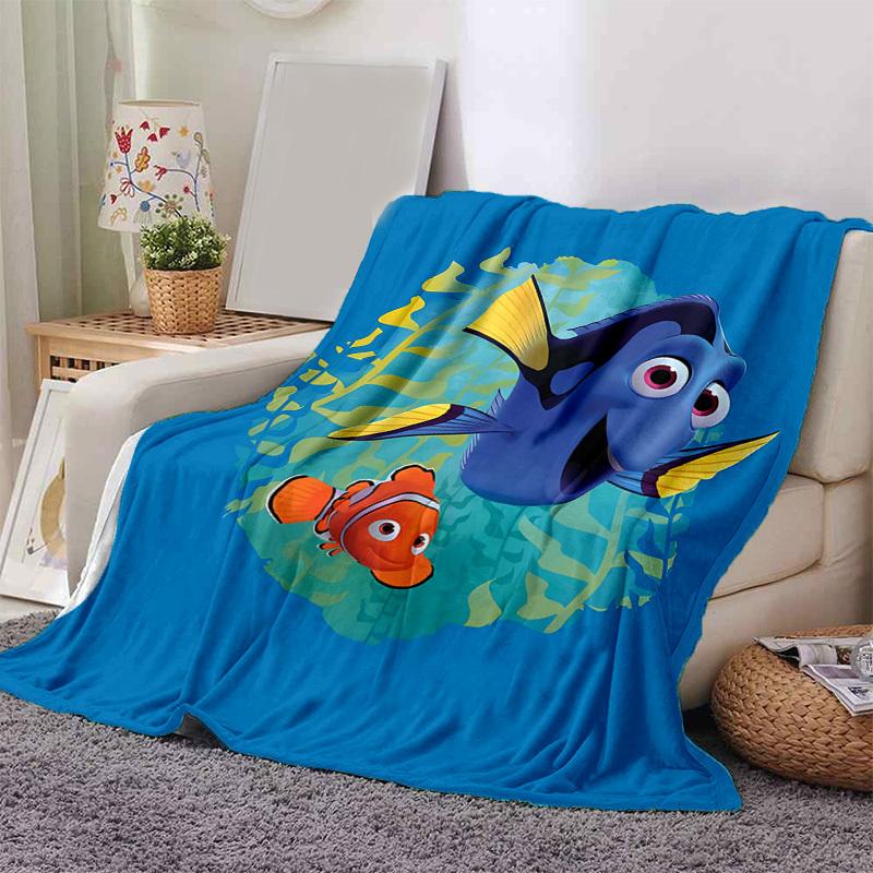 

1pc,Finding Nemo Dory & Marlin Throw Blanket Home Decor, Couch Cover, Outdoor, Gift, Bedroom, Living Room, Travel 80cmx120cm