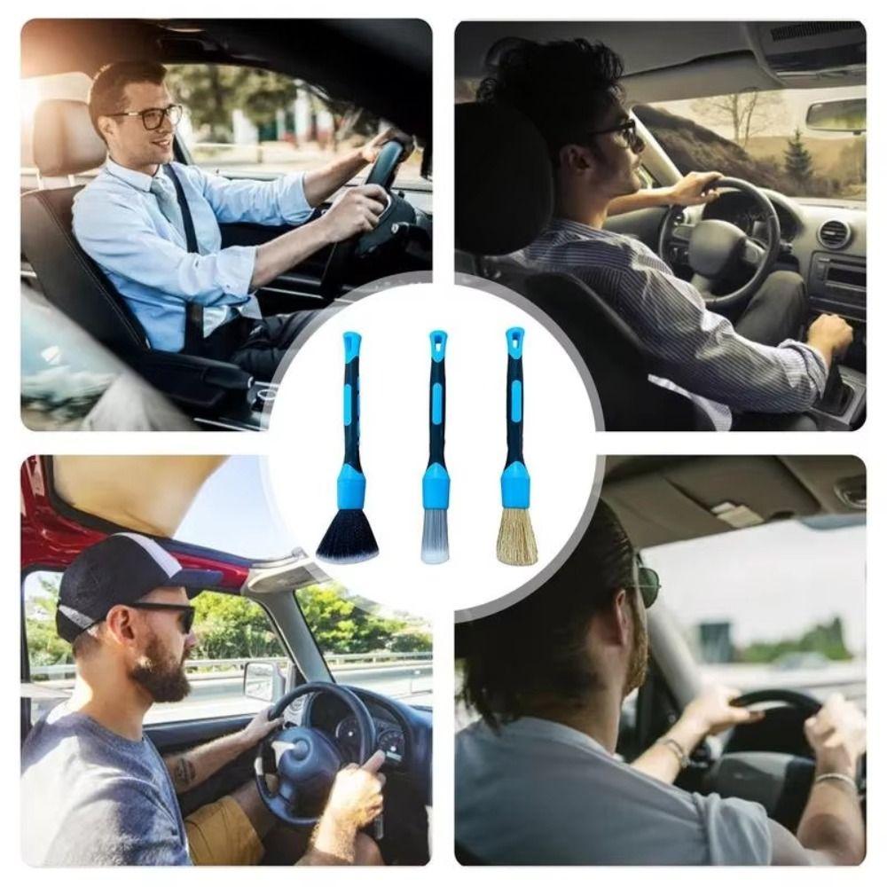 Multifunctional Car Clean Brush Soft Bristle Wheels Cleaner Car Washing Brush  Air Outlet Vent