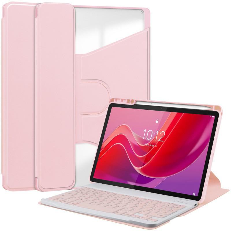 Compatible Samsung A11+ Bluetooth Keyboard Case: S10 Lite Acrylic 360° Rotating Backlit Cover & S11 Leather Case