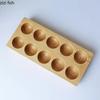 Holz Eieraufbewahrungsbox Einfaches Massivholz Eiertablett Eieraufbewahrungsständer Dessert Snack Präsentationsplatte Holzgeschirr Küchenwerkzeuge
