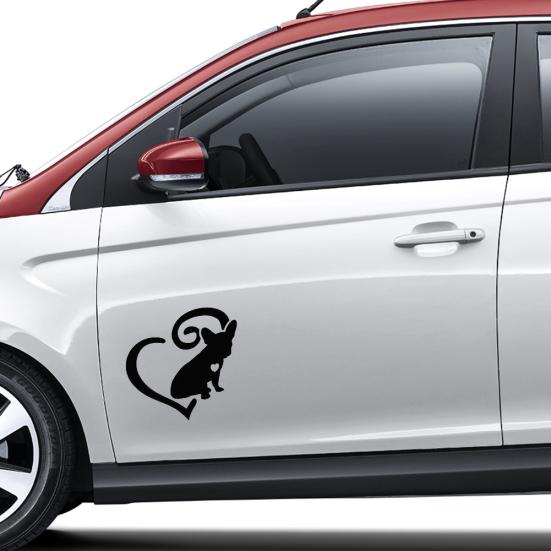 Cartoon Französische Bulldogge Frenchie Liebe Herz Vinyl Aufkleber Auto Auto Aufkleber