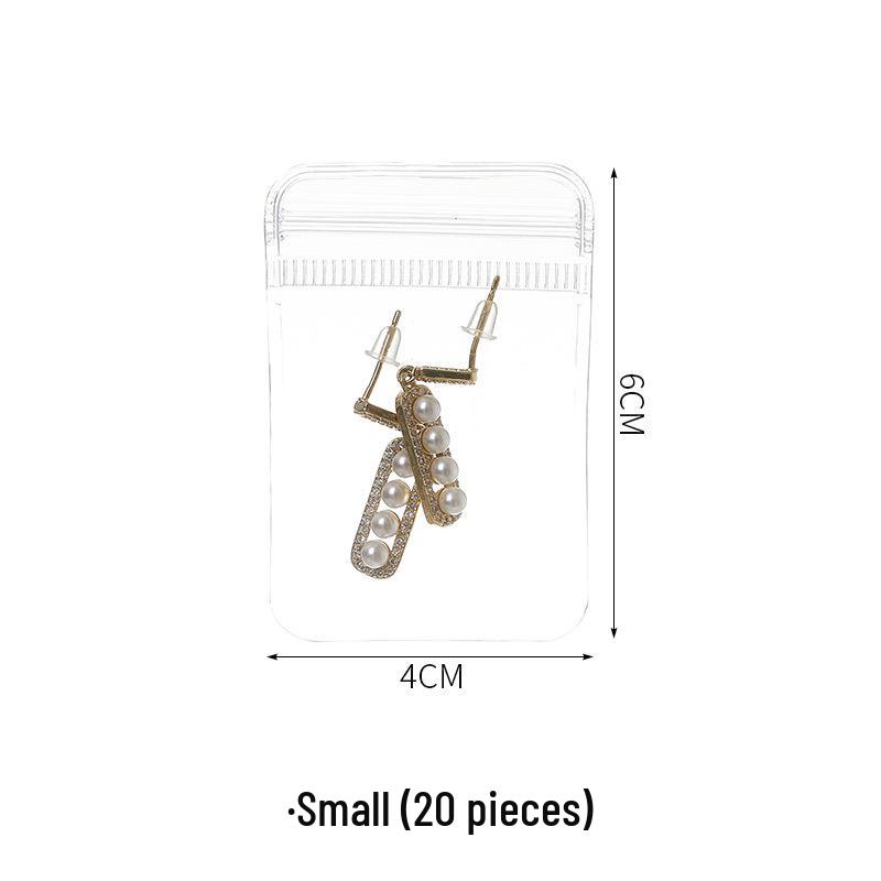 

20 Anti-Oxidation Jewelry Bags: Thickened PVC, Transparent Storage for Earrings, Studs, Necklaces, and Bracelets