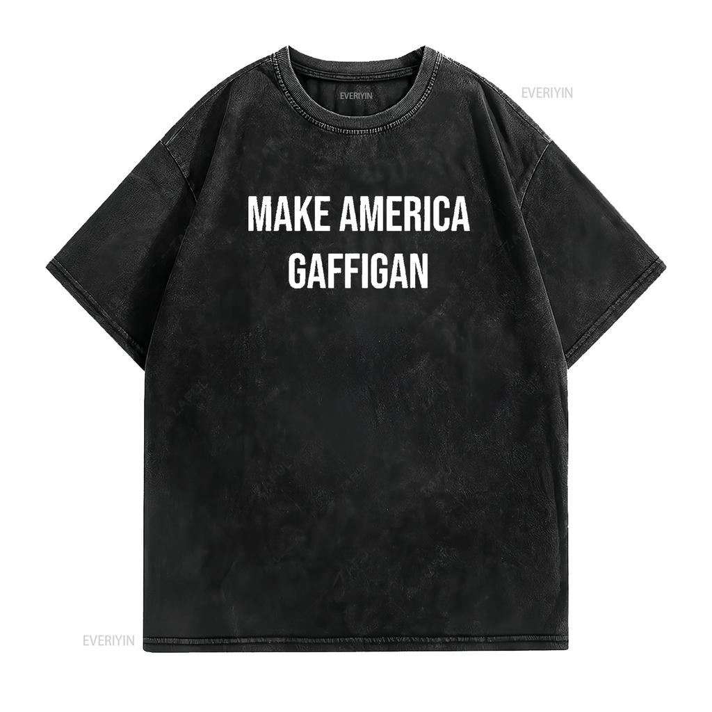Mens Make America Gaffigan Political Humour T Shirt Black Large vintage Washed Stylish Comfortable Slightly designer clothes
