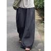 Retro Plaid Wide Leg Pants Women High Waist Loose Casual Trousers