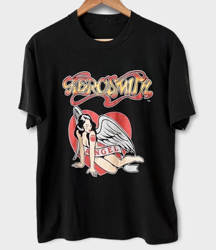 1987 Aerosmith Permanent Vacation Винтажная футболка унисекс для тура S