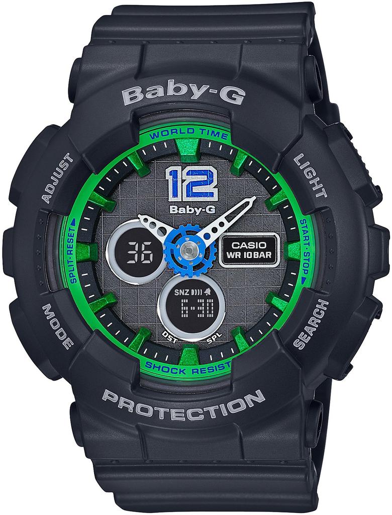 CASIO Baby-G BA-120-1BJF Analog-Digital Watch, Women's Shock-Resistant, 10 ATM Water Resistant, LED Light