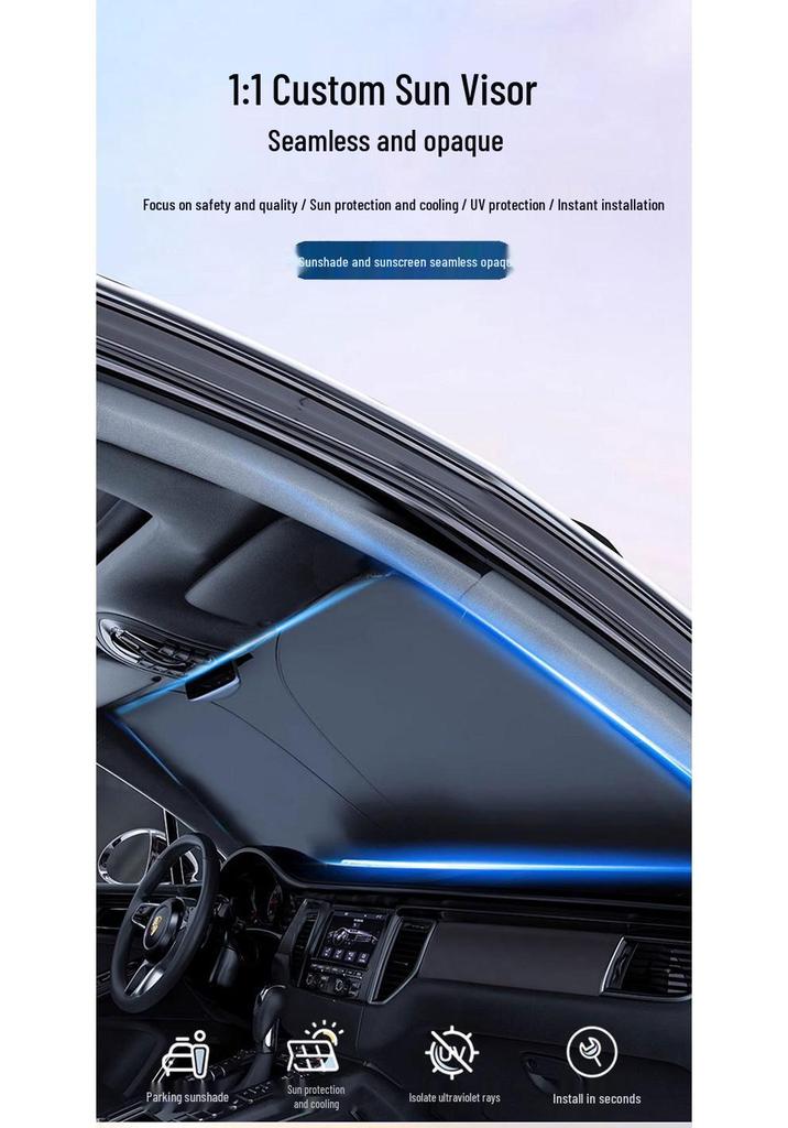 Car Summer Sunshade: Front Windshield Heat Insulation and Explosion-Proof Sun Cover