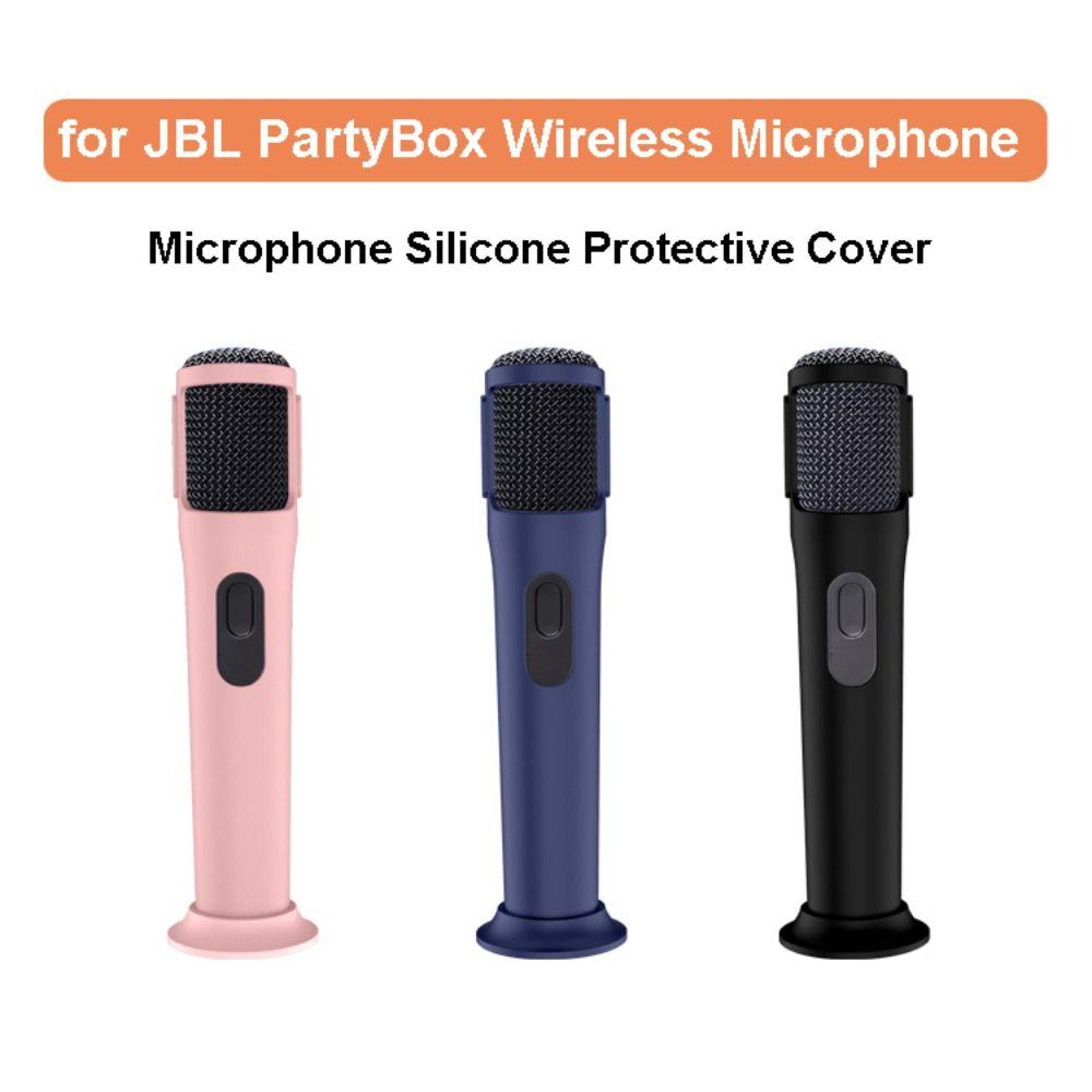 Anti-Rolling Silicone Case Dustproof Shockproof Protective Case Portable Solid Color for JBL PartyBox Wireless Microphone