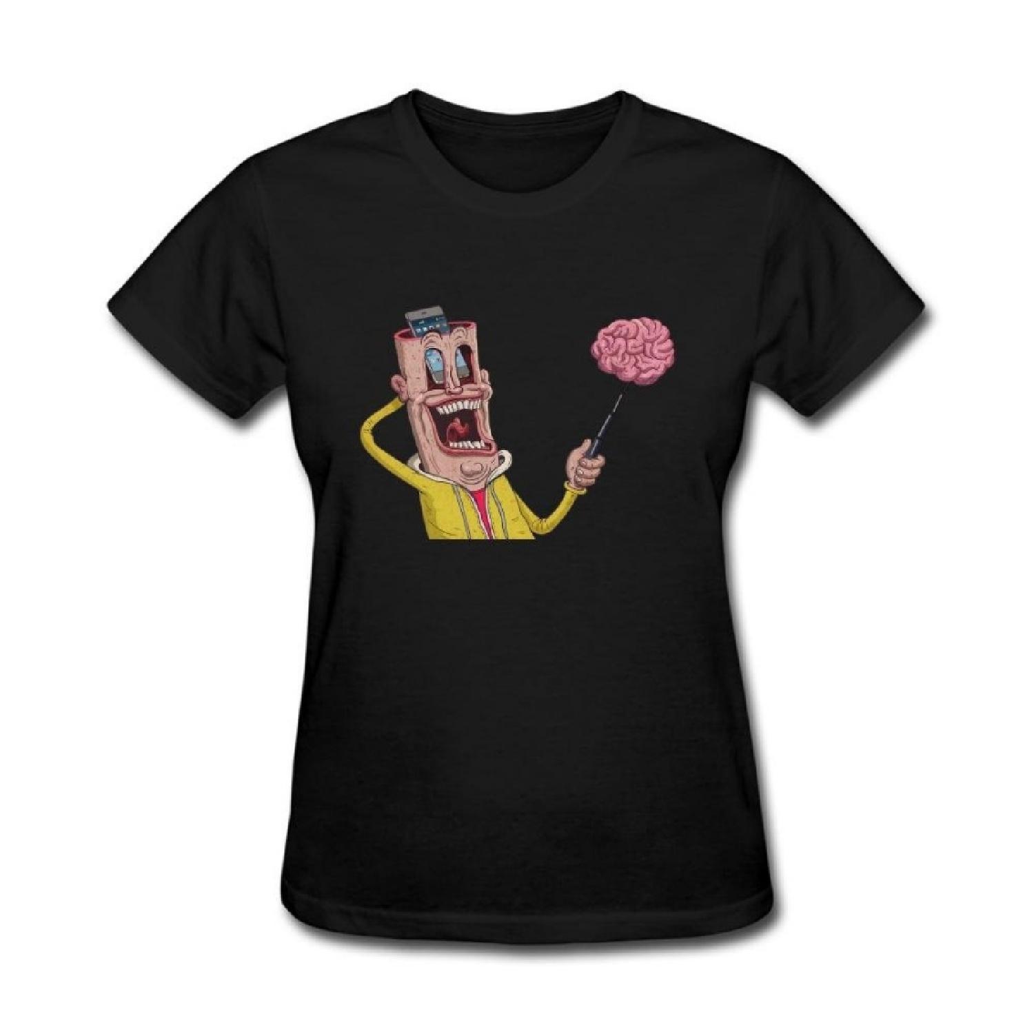 XingL Women s Steve Cutts Shelfie Design Short Sleeve T Shirt S