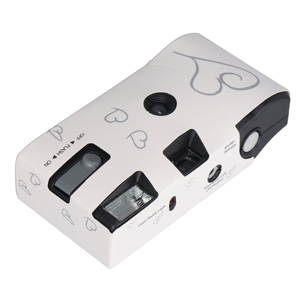 Film Camera 900mAh Full Manual Setting Single Use Flash Shutter with 16pcs 35MM Color Films Retro