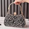 Women's Top Handle Handbags,Pearls Evening Clutches Purse with Chain Shoulder Bag for Party Prom Wedding Cocktail Club