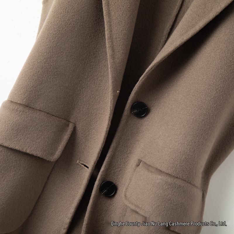 2023 Women's Double-Sided Cashmere Wool Vest: Sleeveless, Short Black Suit Coat