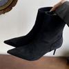 Eilyken 2025 New Autumn Winter Fashion Zipper Ankle Boots Woman Elegant Pointed Toe Thin Heels Party Prom Shoes Zapatos De Mujer