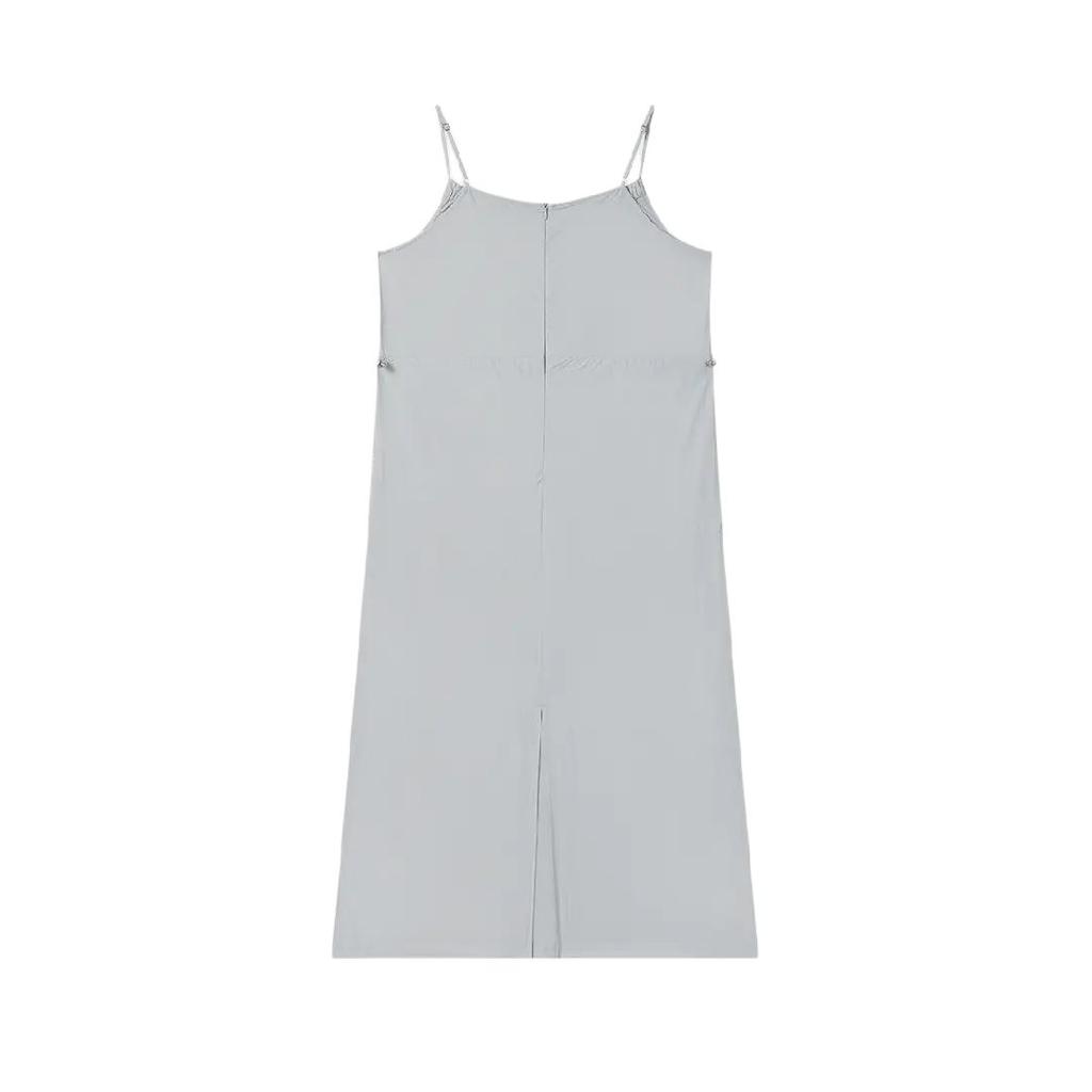 FILA Original SS25 Fashion Comfortable Soft Skin-Friendly Slip Dress Women Dresses F71W539312F-GY