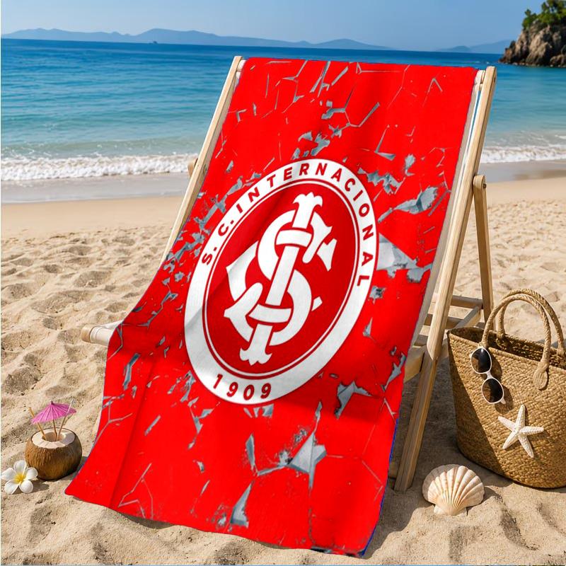 Inter Club Emblem Printed Microfiber Beach Towel, Soft And Absorbent, Quick-Dry, Ideal for Summer Travel, Beach Essential, Swimming Pool