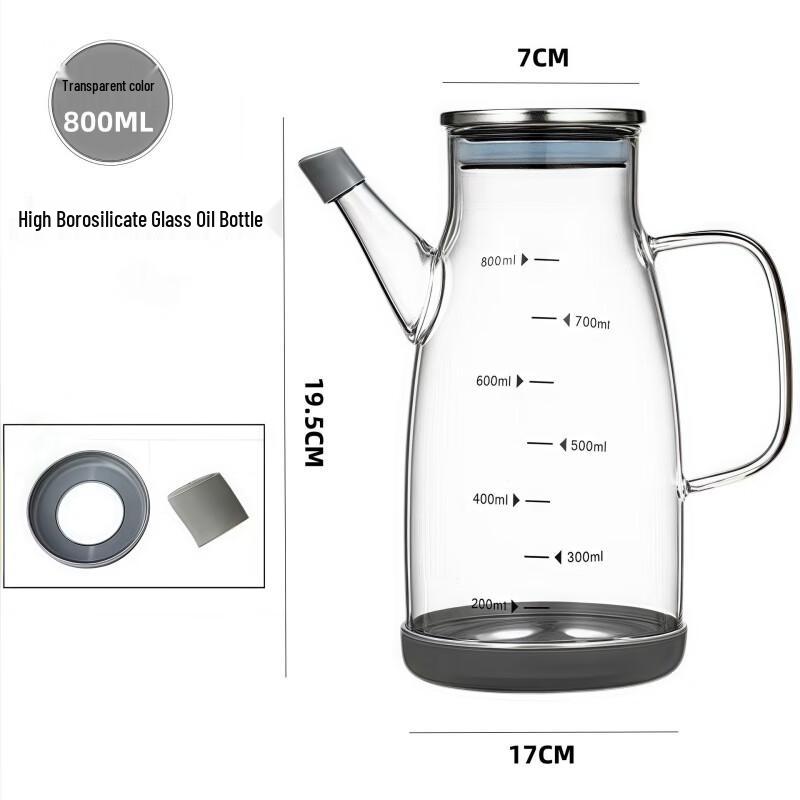 ZISIZ Tropffreie Glasölspenderflasche, 1000ml