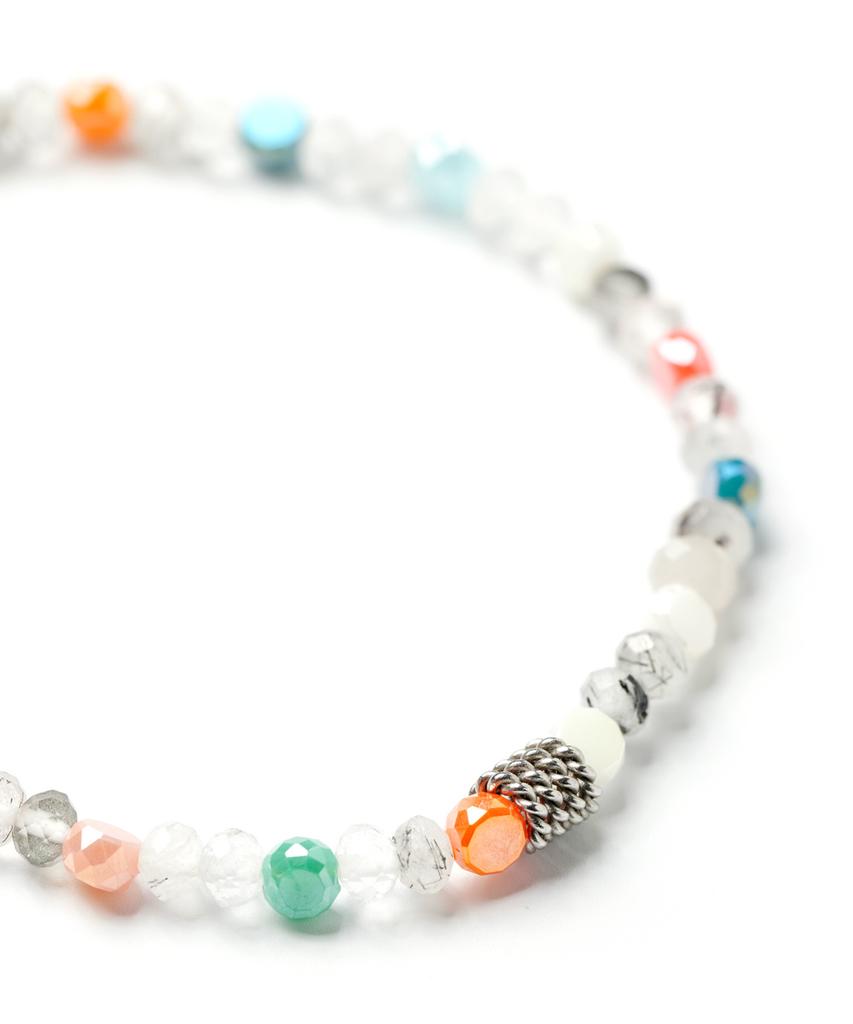 Polalita Multi Pastel Stone Bracelet (Plt-Br-047_Wt)