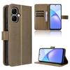 For TECNO Pop 10/Infinix Smart 10 Leather Wallet Case with Strap Diamond Texture Phone Cover