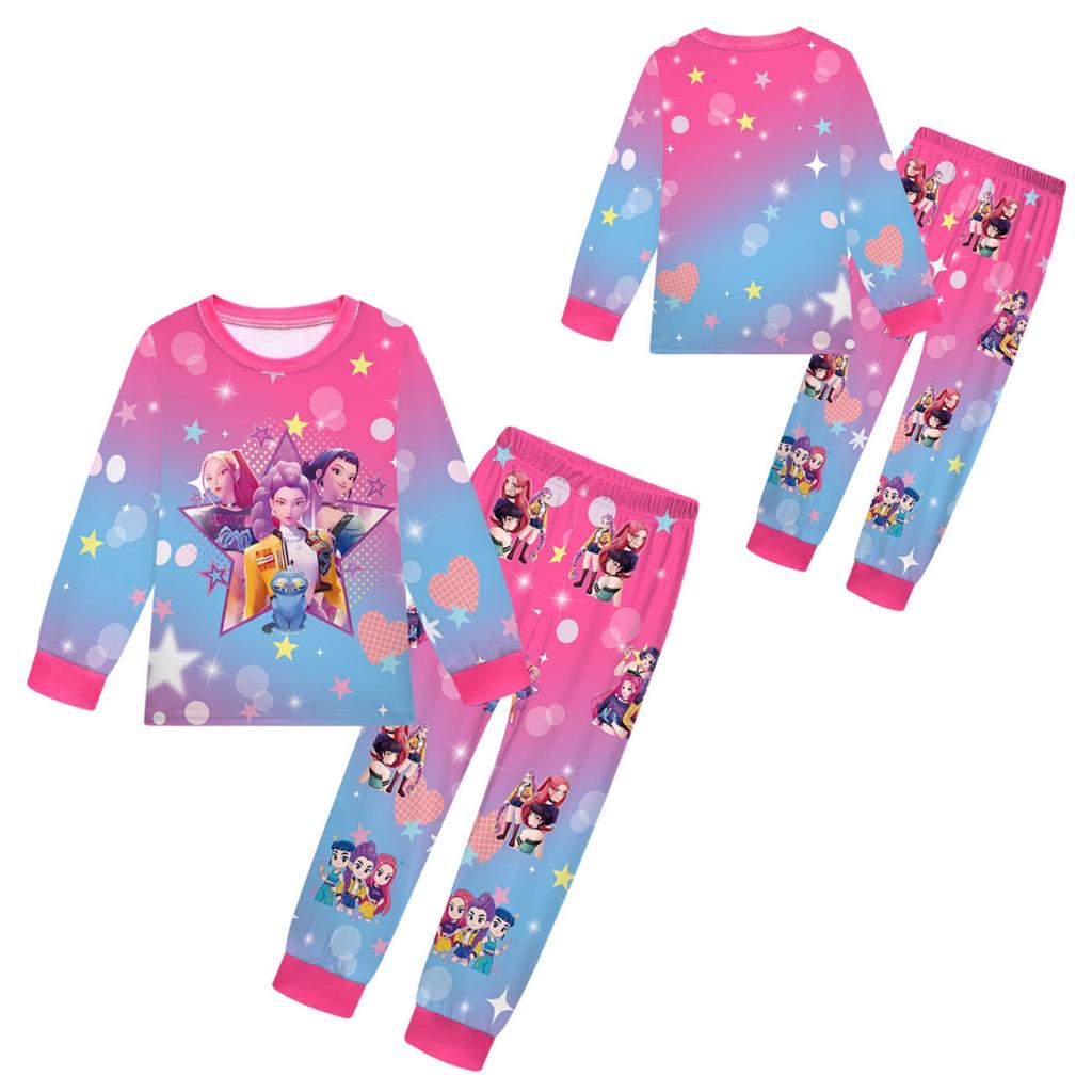 Children's Witch  Girls Printed Suit Long Sleeve Pants Suit
