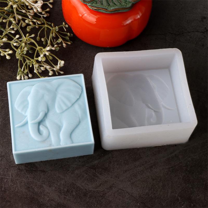 3D Square Animal Horsehead Elephant  Silicone Soap Mold DIY Flamingo Tiger Mold Craft Gift Handmade Bath Bomb Making Supplies