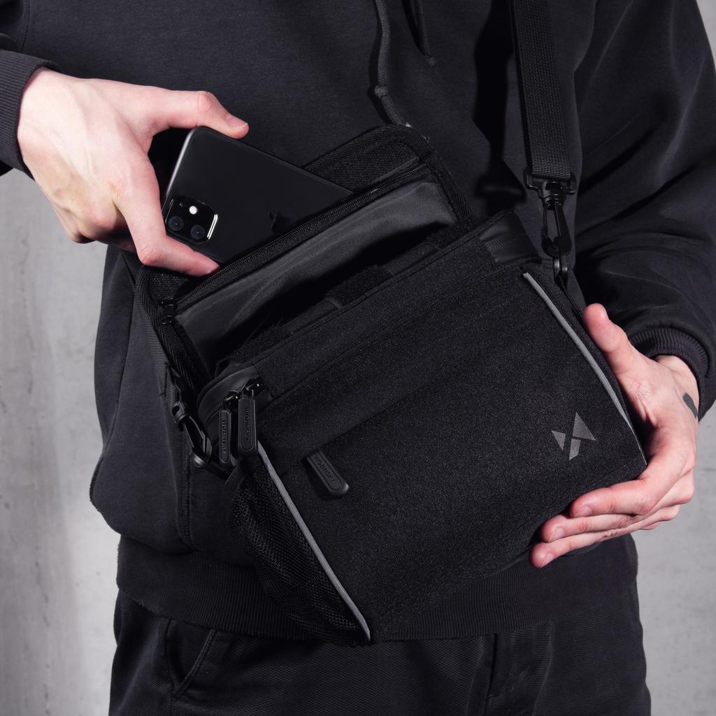 Wozinsky 4L Black Bike Handlebar & Shoulder Bag