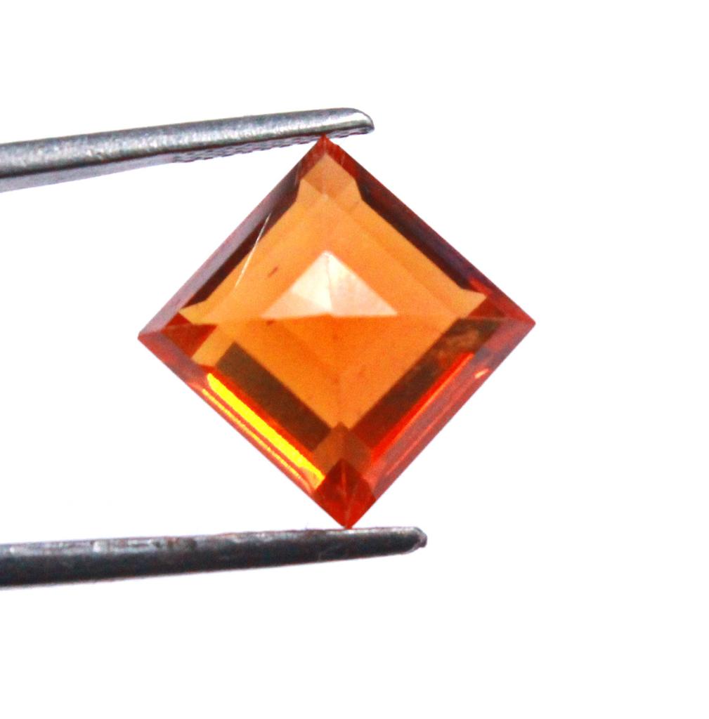 10.75 Carat Emerald Shape Orange Sapphire Sri Lanka Certified Gemstone SN196