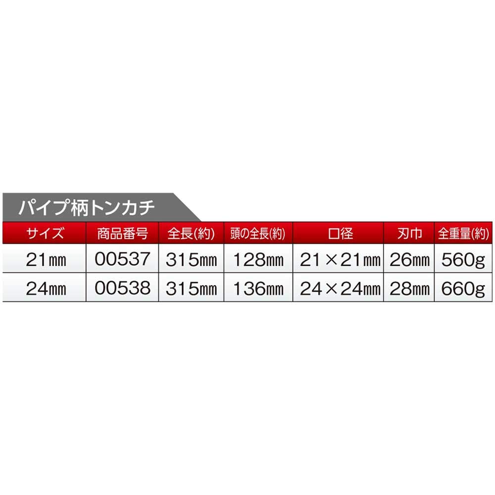Dogyu Industry Pipe Handle 21mm Hammer,