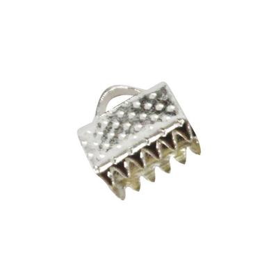 MégaCréa DIY - Clasp End Cap for Ribbon and Miyuki 6x8mm Silver X24