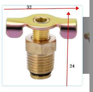 1/4 '' 'NPT Brass Air Compressor Tank Drain Valve Tube Spare Parts Gold