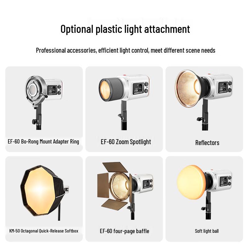 JINBEI EF-60BI 60W Bi-Color LED Video Light Kit