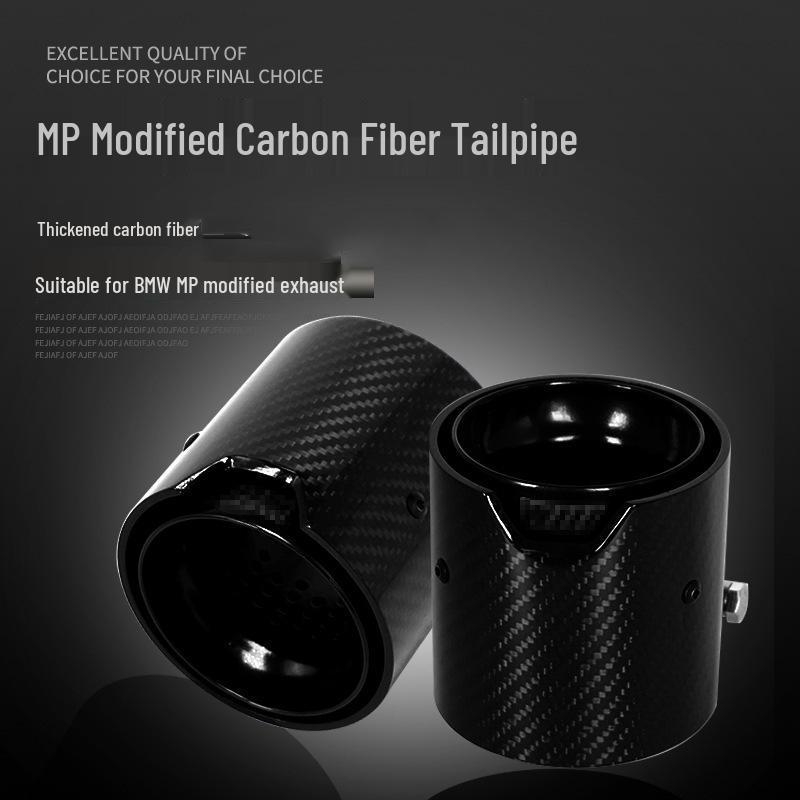BMW řady 3 & 4 90mm koncovka výfuku z uhlíkových vláken - Zčernalá úprava