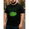 European Size City Men's Printed Short-sleeved Shirt on the Veins, New Trendy Men's Wear, Regular Sweat-absorbing and Quick-drying Sports T-shirt