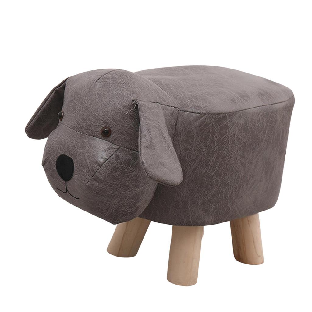Kreslená zvířecí podnožka Roztomilá čalouněná otomanka se sedákem z masivního dřeva Nábytek pro děti Učební stolička Lavice Domácí dekorativní