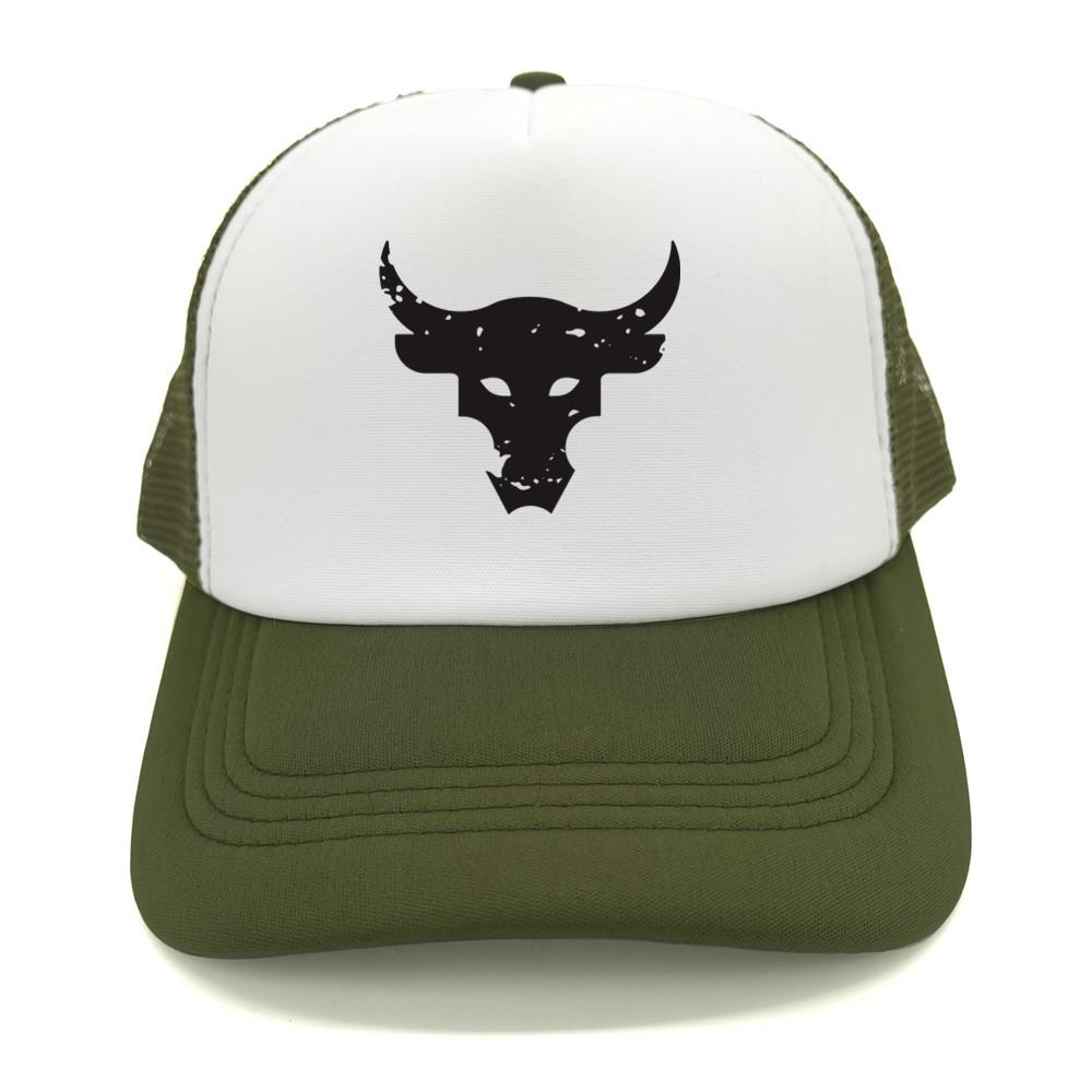 Dwayne Johnson Brahma Bull Tattoo Trucker Cap Unisex Baseball Caps Cool Summer Mesh Net Dwayne Johnson Hat Snapback Hats MZ