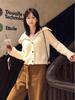 Korean Style Lapel Knit Cardigan: Women's Loose, Age-Reducing Sweater for Autumn and Winter
