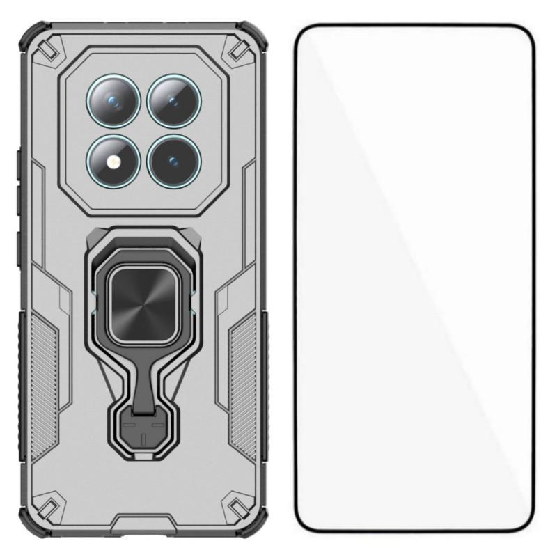 Para Xiaomi Poco M8 5G/Redmi Note 15 5G (Global) Capa de Telefone WANLONFENG PC TPU Capa Traseira Suporte com Vidro Temperado