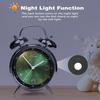 4 Inch Silent Alarm Clock With Night Light Portable Multi-Function Desk Clock For Students Home