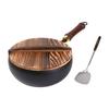 45 Inch Frying Pan, with Hanging Hook, Uncoated, Cookware for Kitchen, Home, Camping, Hotel