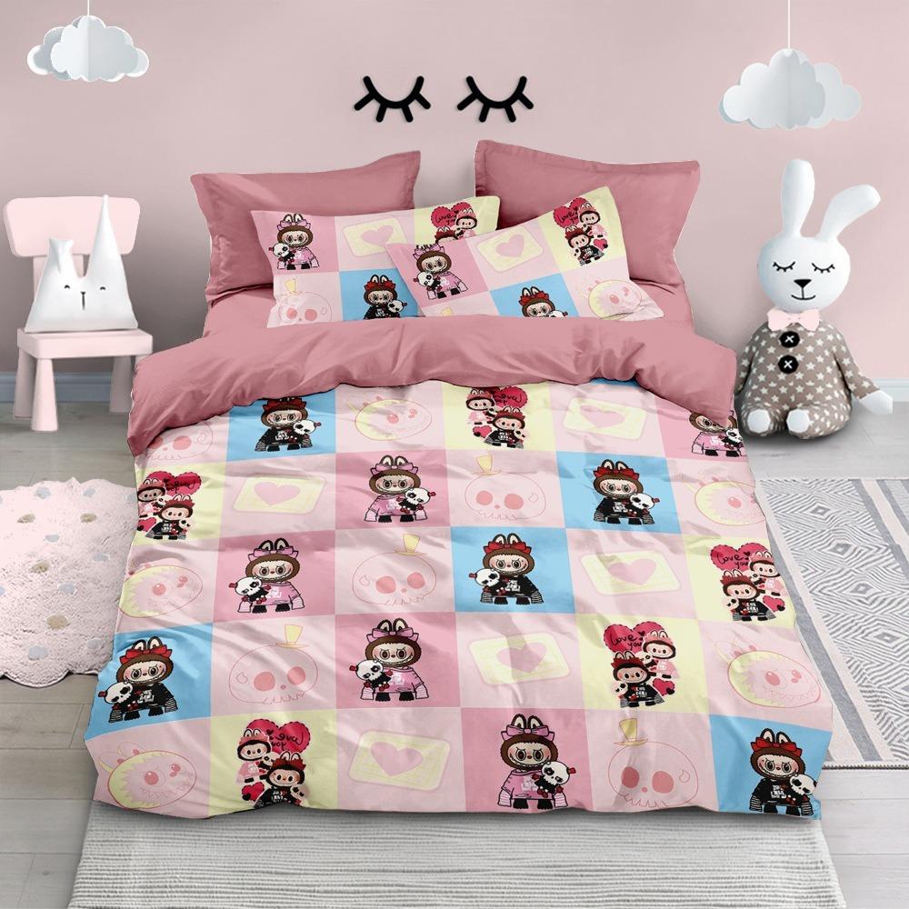 

милый Бу Бу2/3 предмета набор для спальниДетский подарок Подростки взрослый Микрофибра двуспальная кровать Односпальная кровать Пододеяльник на молнии Декор комнаты 135x200cm