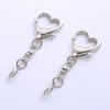 Portable Heart Keychain Pendant Spring Buckle Clasps for for Craft Enthusiasts
