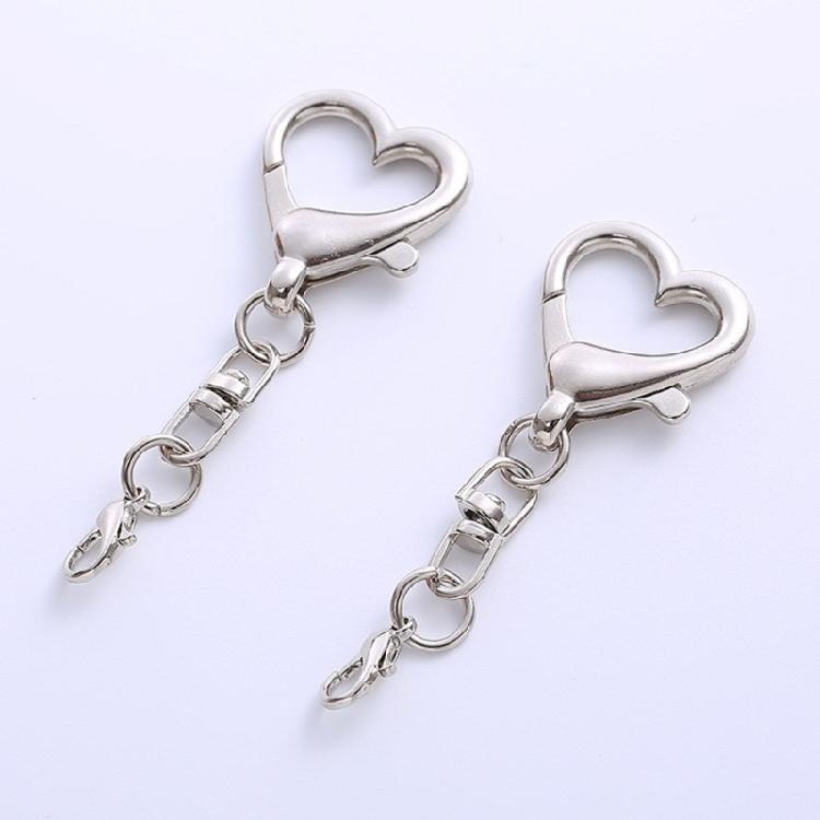 Portable Heart Keychain Pendant Spring Buckle Clasps for for Craft Enthusiasts